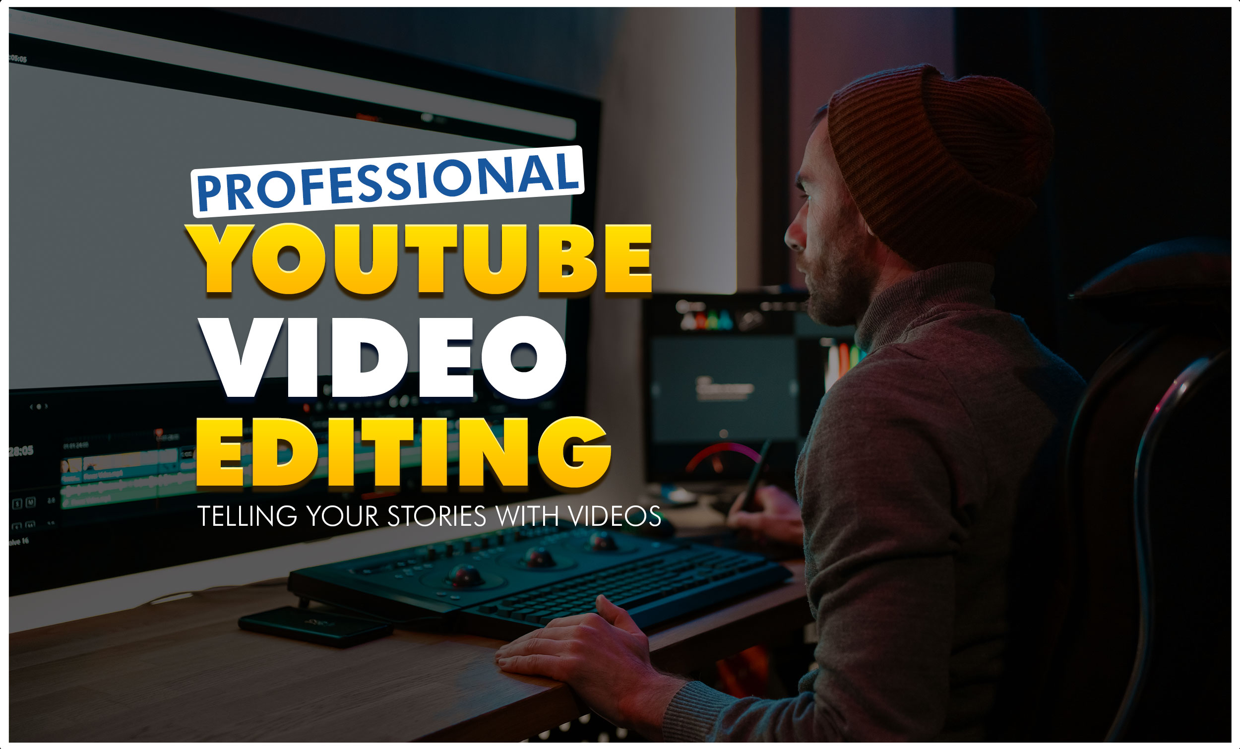 I will do professional youtube video editing in adobe...