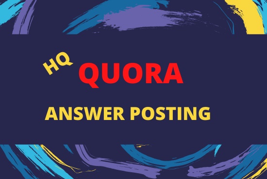 Promote your website with 5 HQ Quora answer posting 