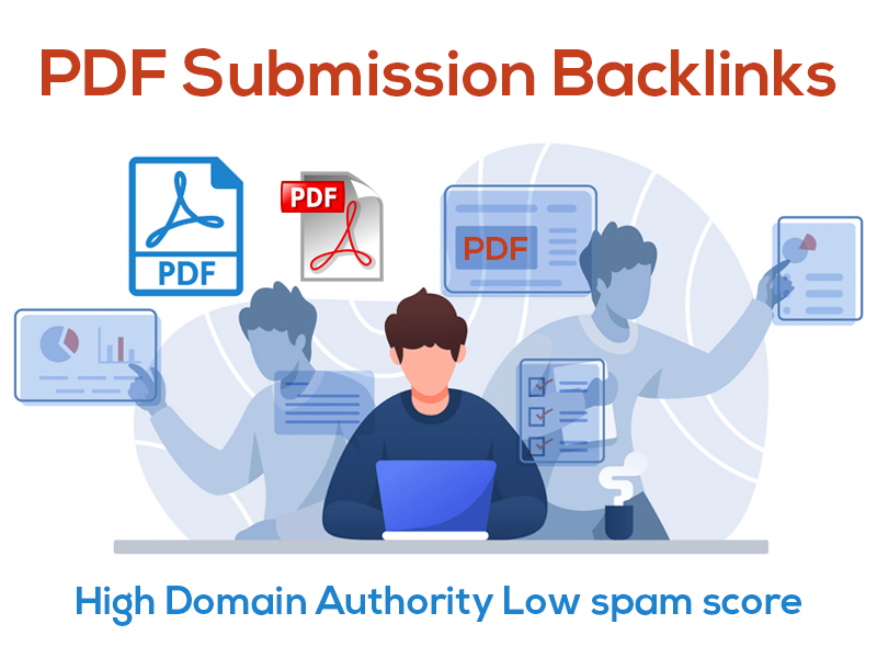 60+ PDF submission/share on top high DA, PA, site Low spam score permanent backlinks