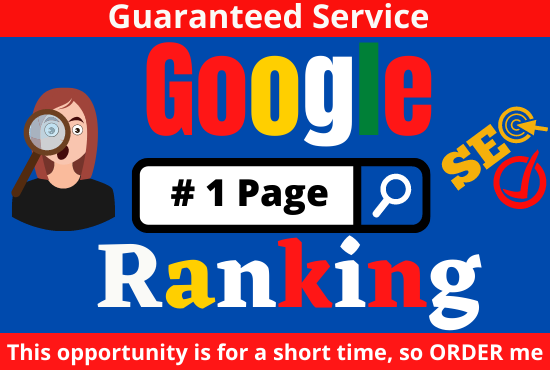 I will do full SEO service to rank your website on google 1st page one keyword