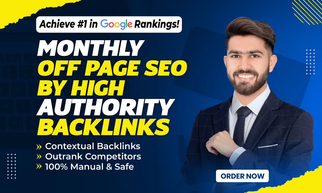 I will provide monthly seo Manual Backlink services 