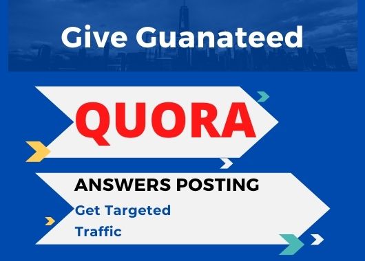 provide Promote your website with 5 HQ Quora answer Backlink