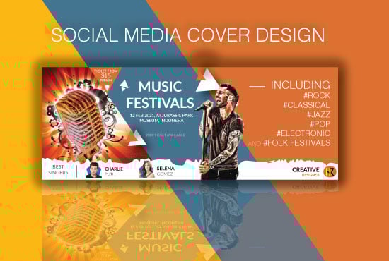 I will design stunning facebook, twitter, linkedin, instagram, youtube cover banner
