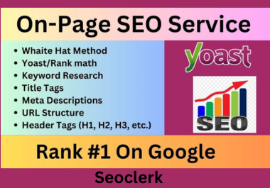 10 Pages ONPAGE SEO Optimization for WordPress using Yoast or RankMath