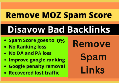 Disavow All bad backlinks, toxic or spammy links from your website