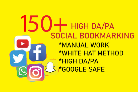 I will create manually high quality 150+ social bookm...
