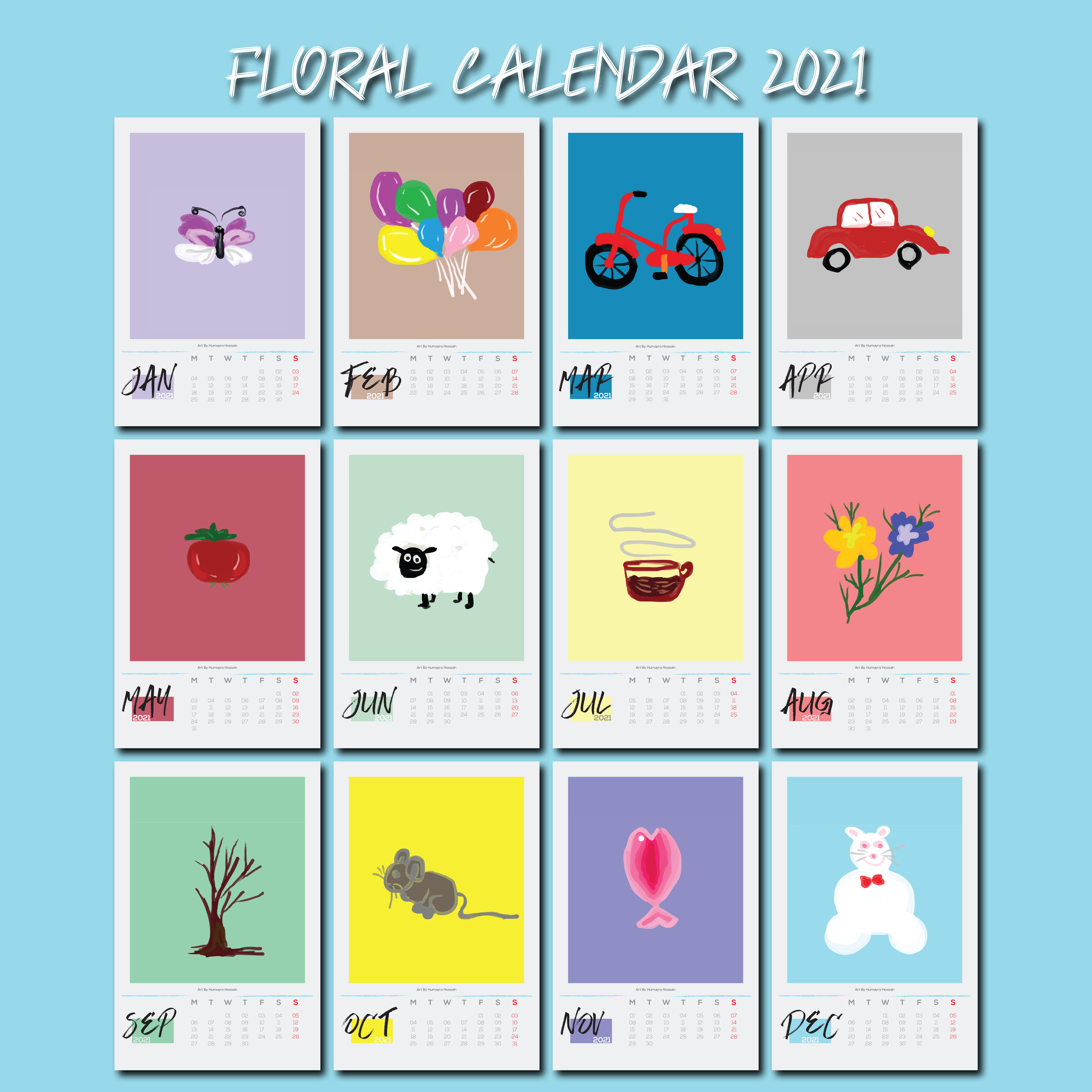 I will design amazing desk and wall calendar for you
