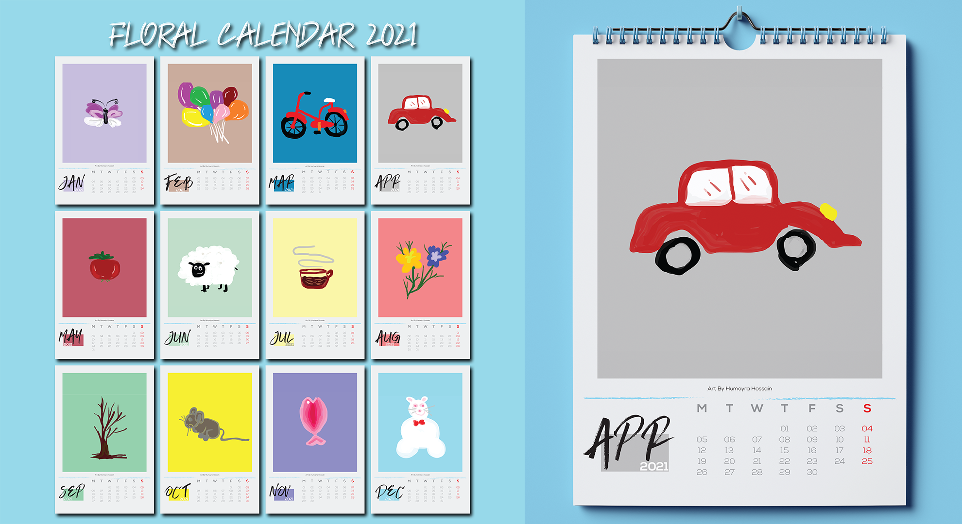 I will design amazing desk and wall calendar for you