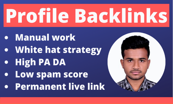I will do 100 high quality profile backlinks dr, da ...