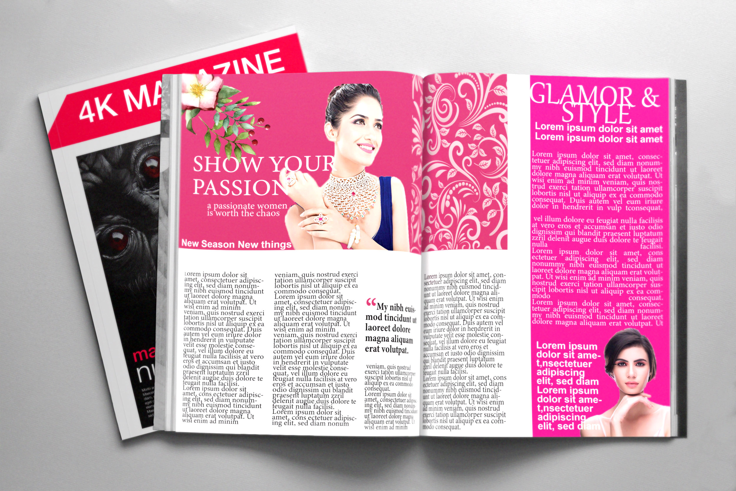 I will design professional magazine cover and magazine layout