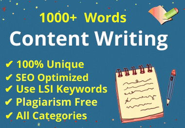 1000+ Words Amazing Content/Article Writing with SEO optimization