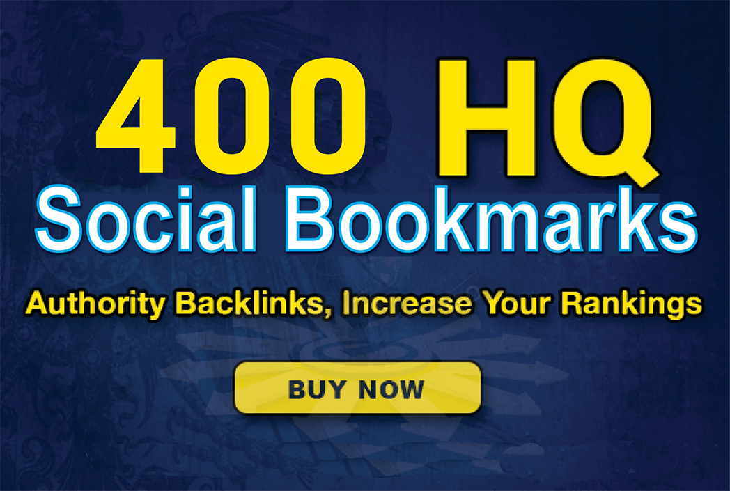400 dofollow Social bookmarks Backlinks build Indexable to boost your site