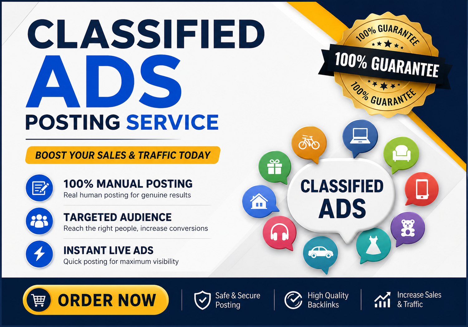 I Will Post 50 Classified Ads on High Domain Authority Sites for SEO Backlinks