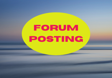 40 Niche Relevant Dofollow Forum Posting Backlinks