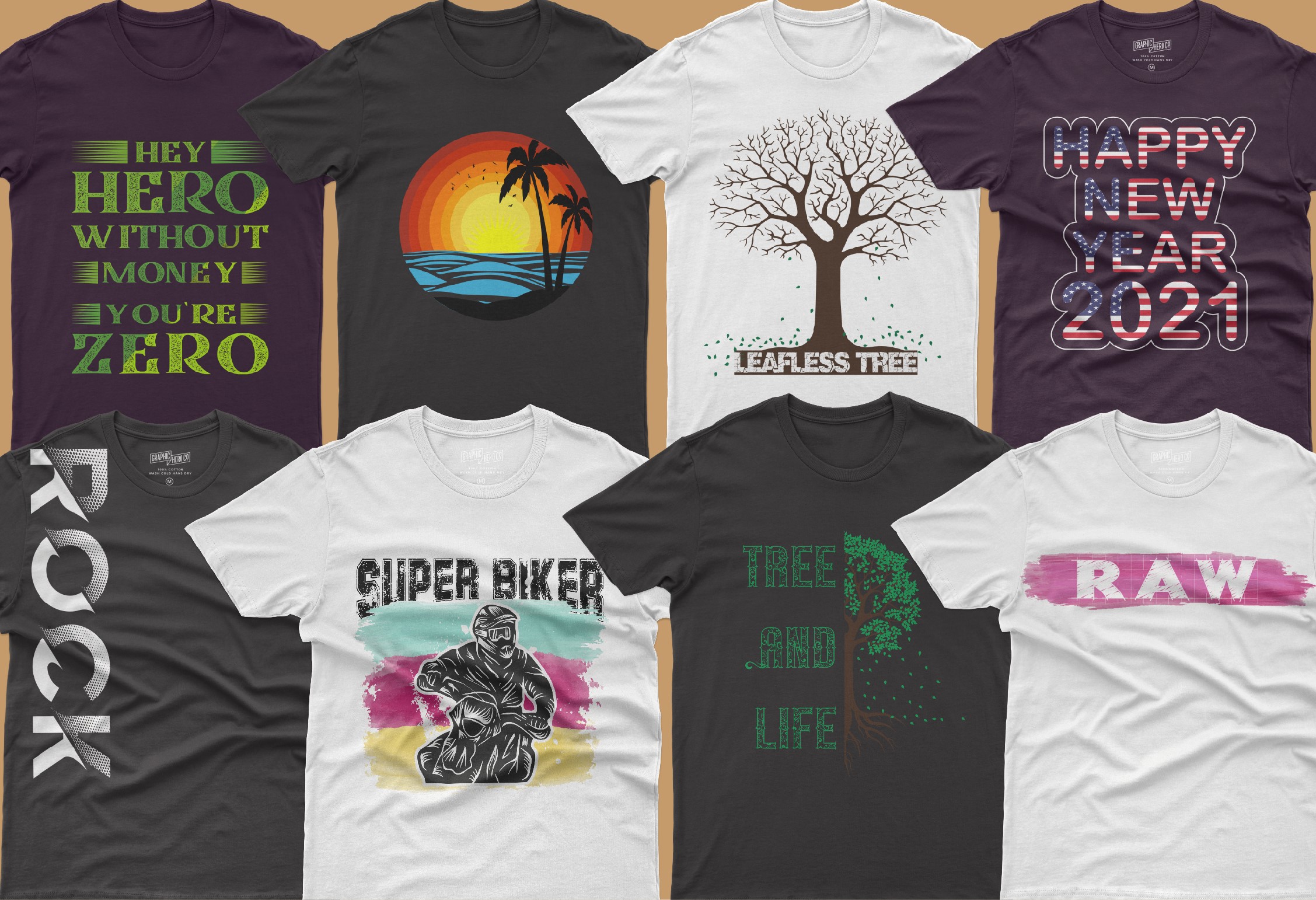 I will do typography, custom, eye catching t shirt design for you