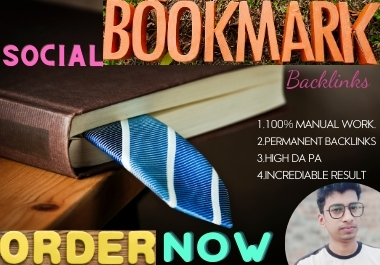 I will do manually 70 social bookmark submission backlinks