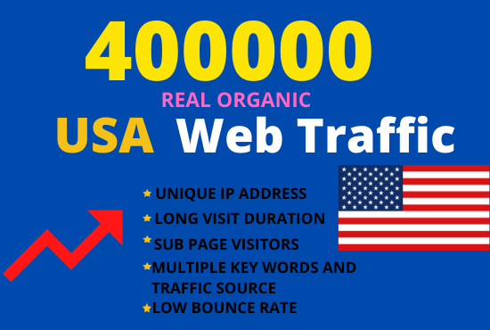400000 USA Visitors, Real Organic web traffic in 30 ...