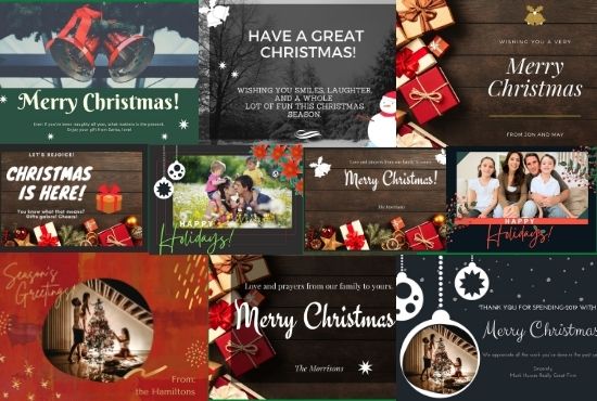 I will create amazing christmas cards and new year greetings cards