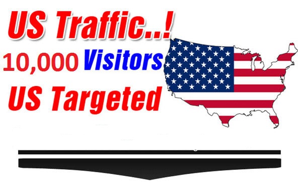 I will send 10,000 unique visitors, traffic from USA...