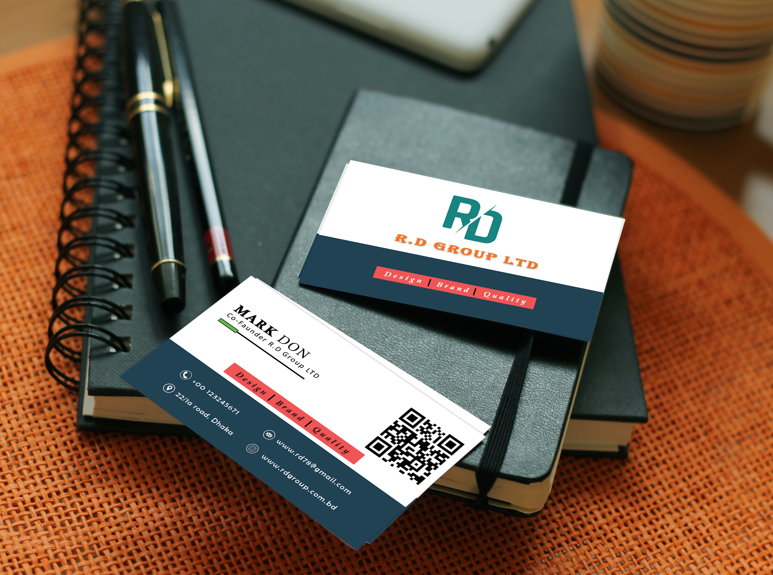 I will design minimal and modern business card for you 