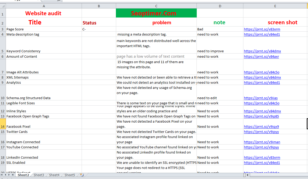 I will audit your website and show problems of your website
