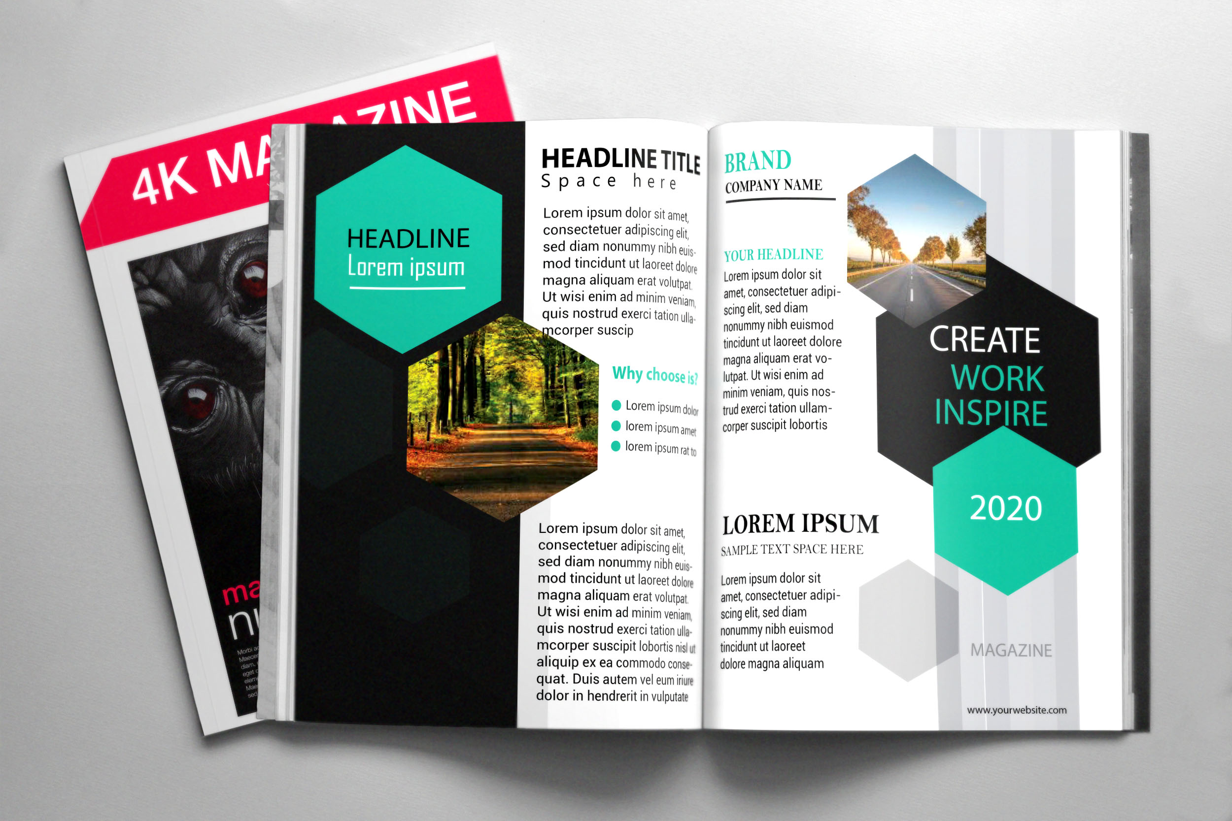 I will do magazine cover and magazine pages