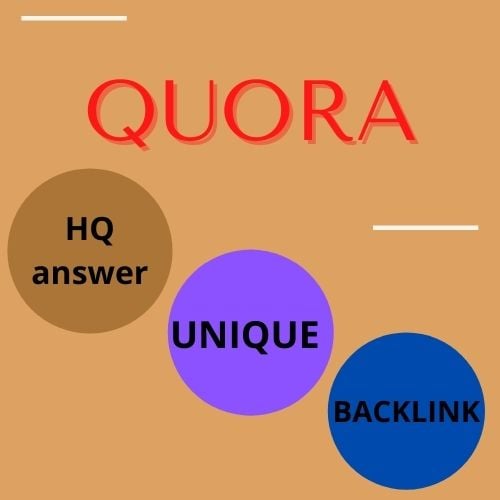 30 unique Quora answers provide with backlink