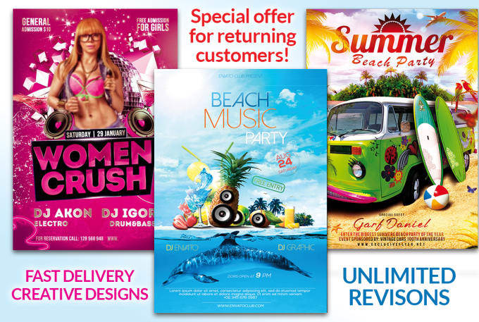 I will create a mind catching event,banner,pro church flyer