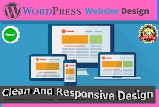 I will build modern wordpress website design clean and fully Responsive