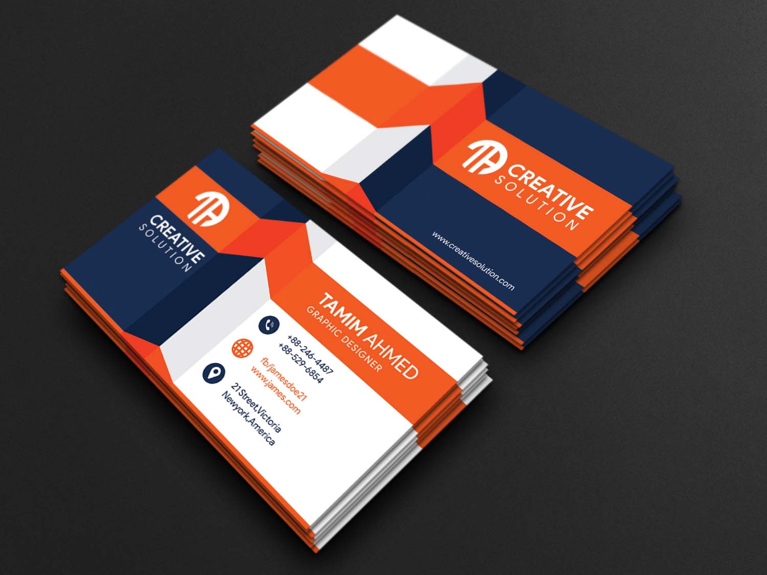 Simple minimalist business card