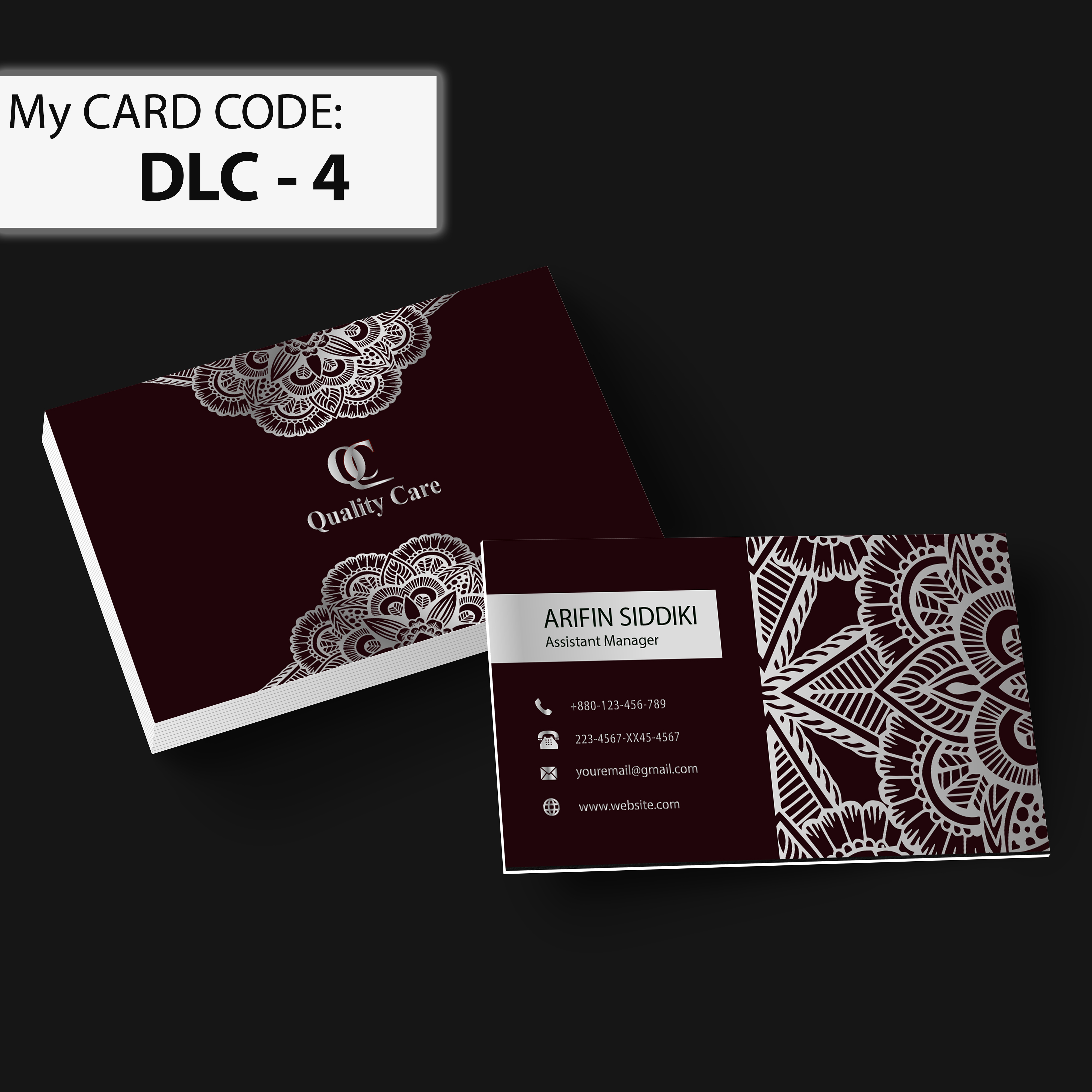 I will create a modern luxury business card design for you in 1 day