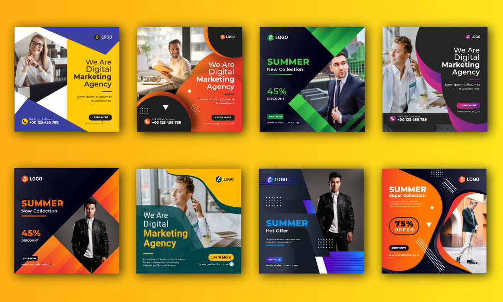 Social media design: Post/cover/ad/banner design