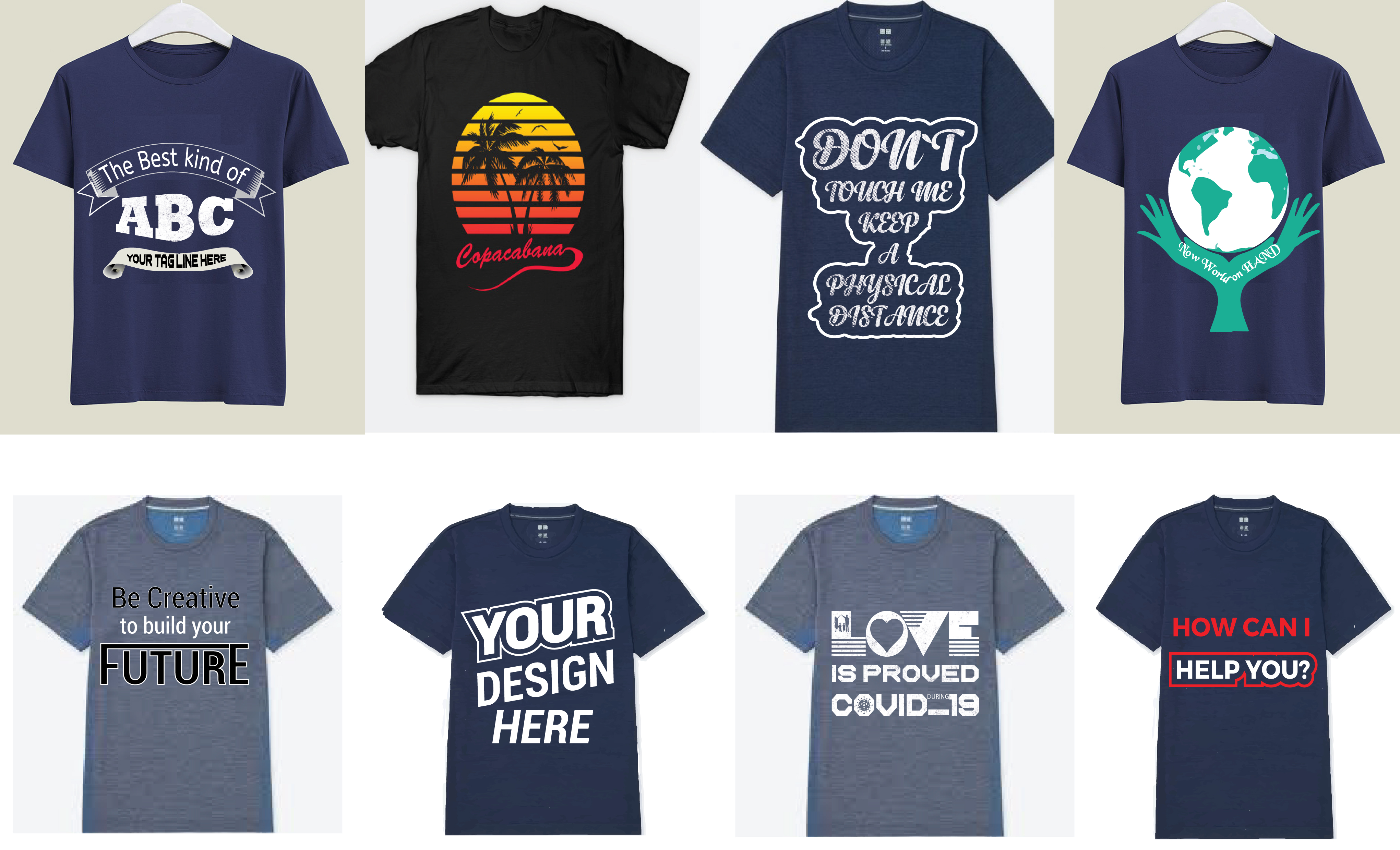 I will do custom T-shirt design for your business