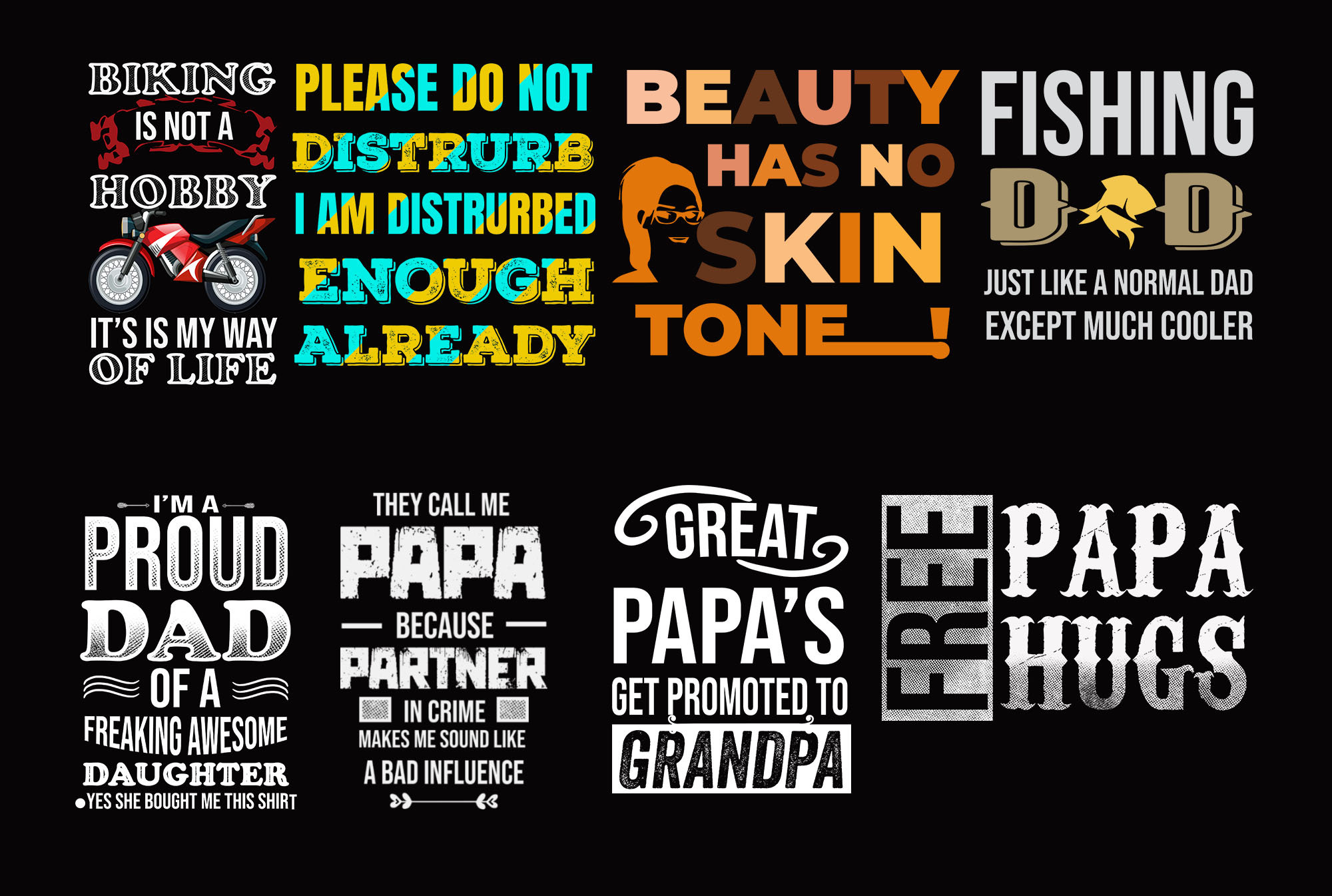 I will create illustrations and typography t shirt design