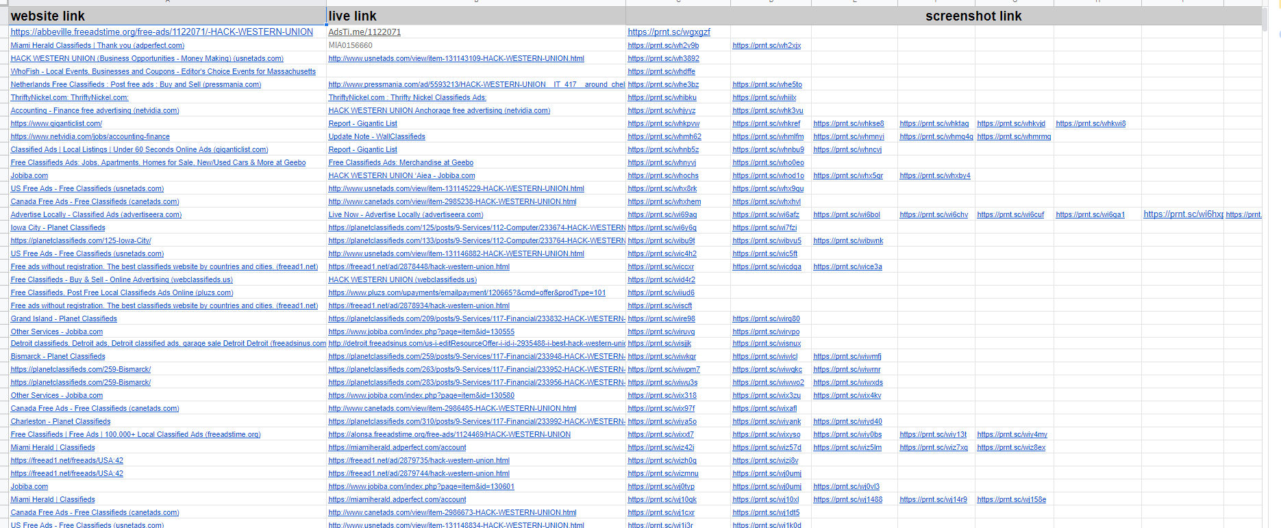 I will provide live guaranteed classified ad posting in USA sites