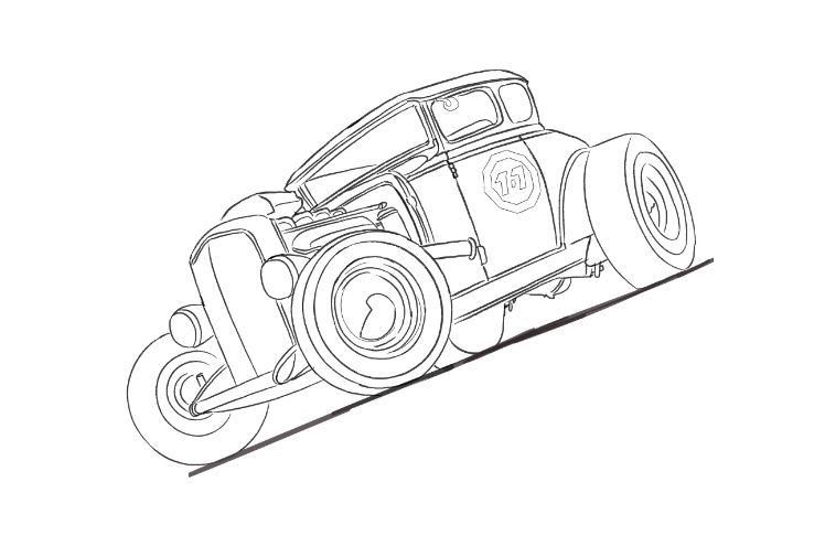 I will draw line art illustration in vector of anything