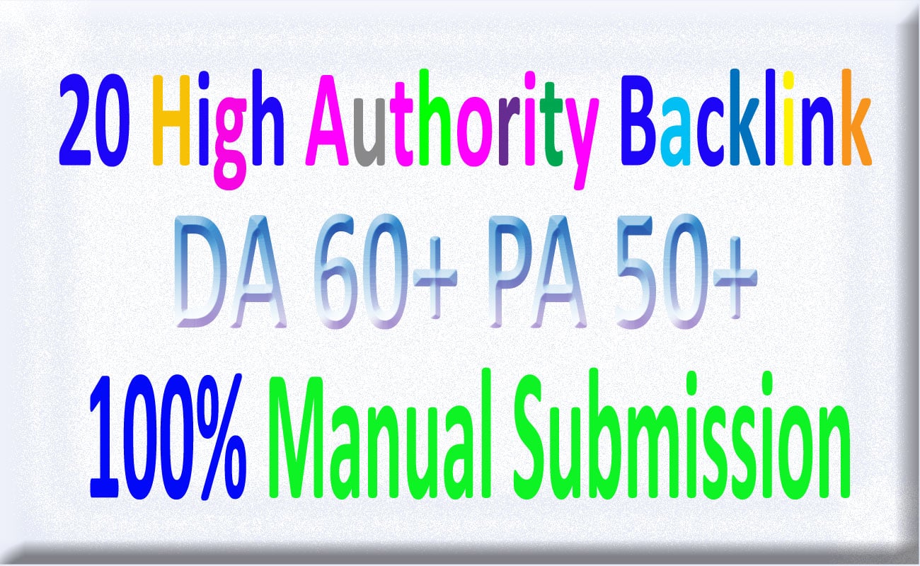 20 High Authority Permanent & Dofollow Homepage SEO Backlink With Unique Website