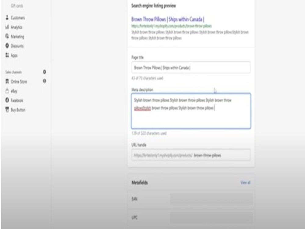I will optimize the On page SEO for your Shopify website