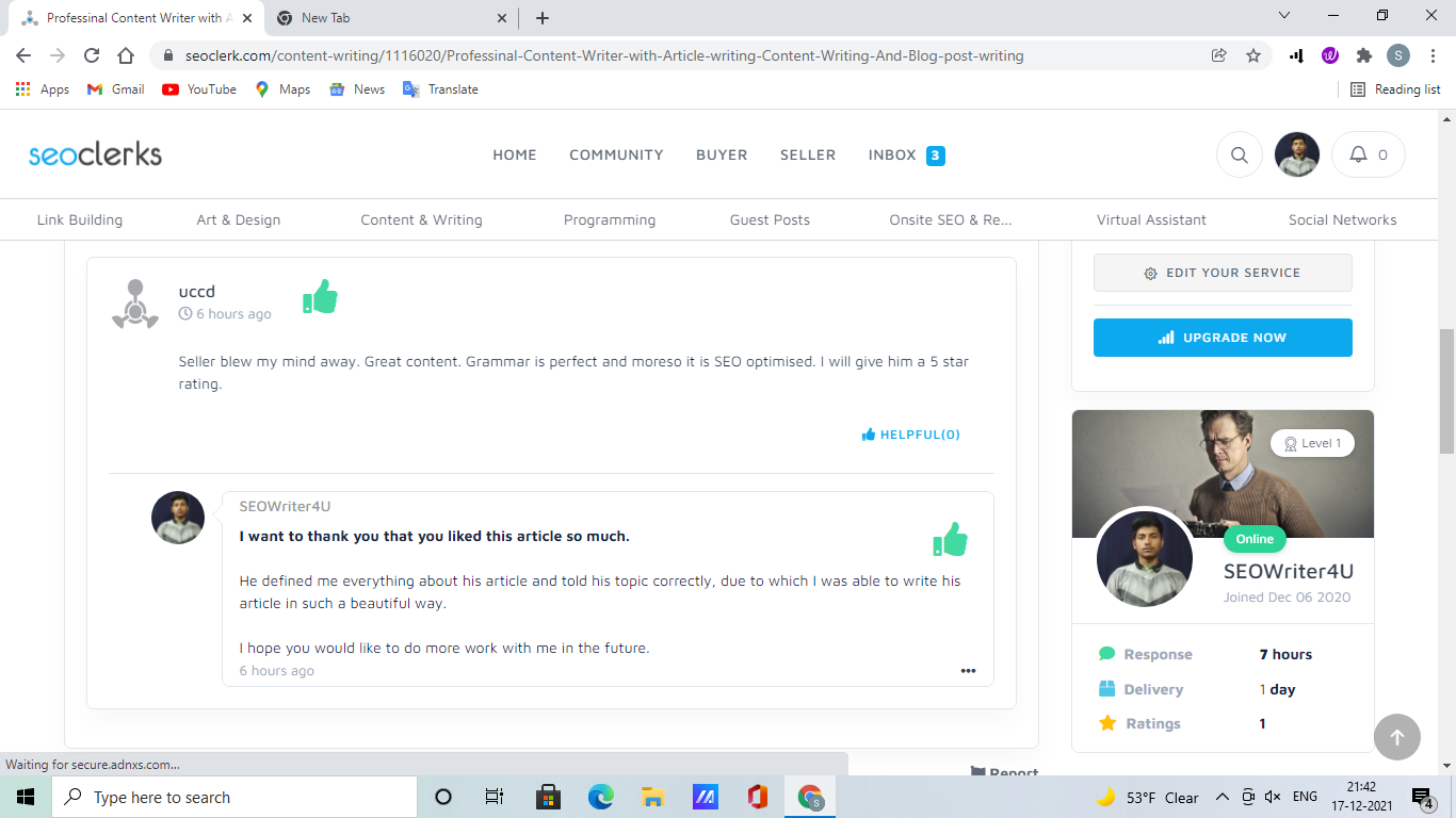 I will be Your Professional Content Writer with skill of writing