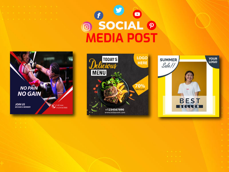 I will design attractive social media post, cover, banner