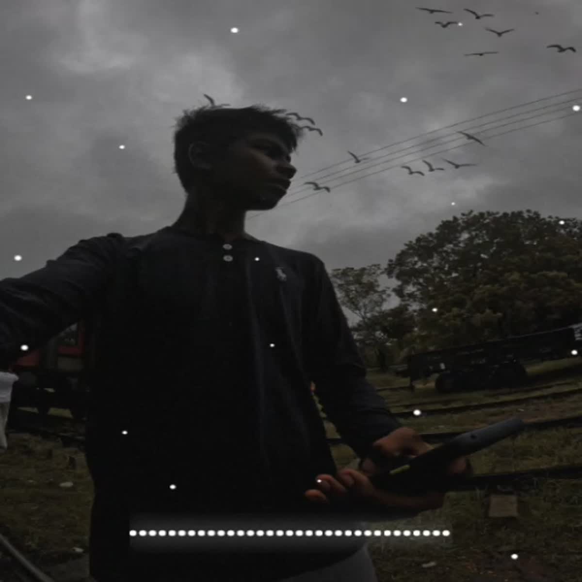 Music video clip with audio visualization animation