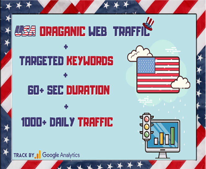 keywords targeted Organic USA web Traffic From Google...