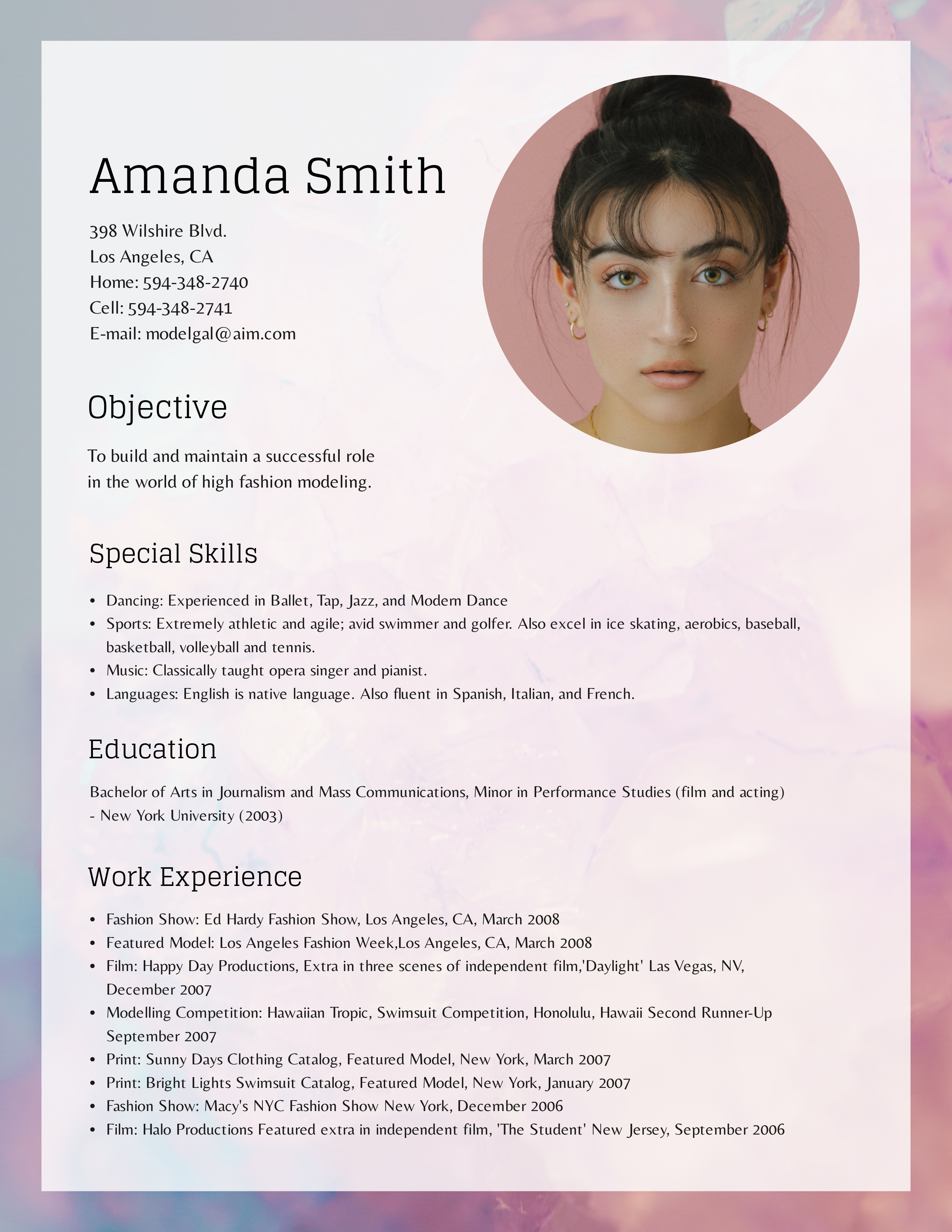 making a resume for job