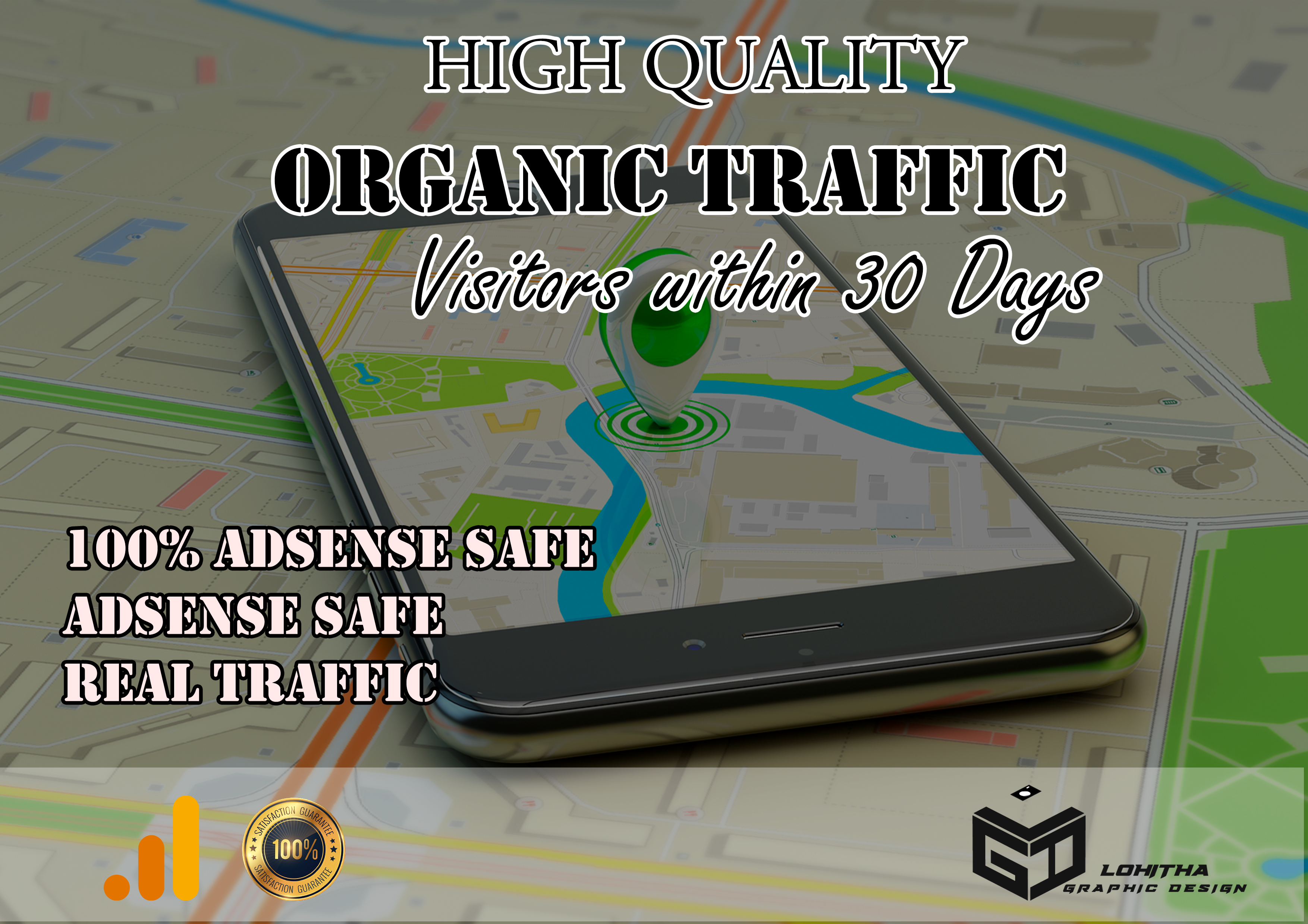 I will bring Real web traffic on your website for 1 month