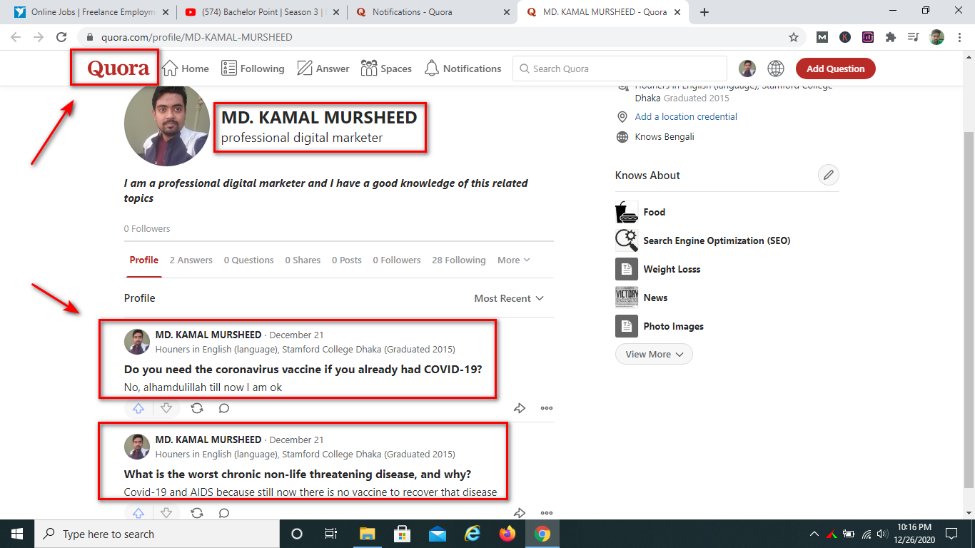 I will rank your website higher in google ranking by QUORA Answers Backlink service.