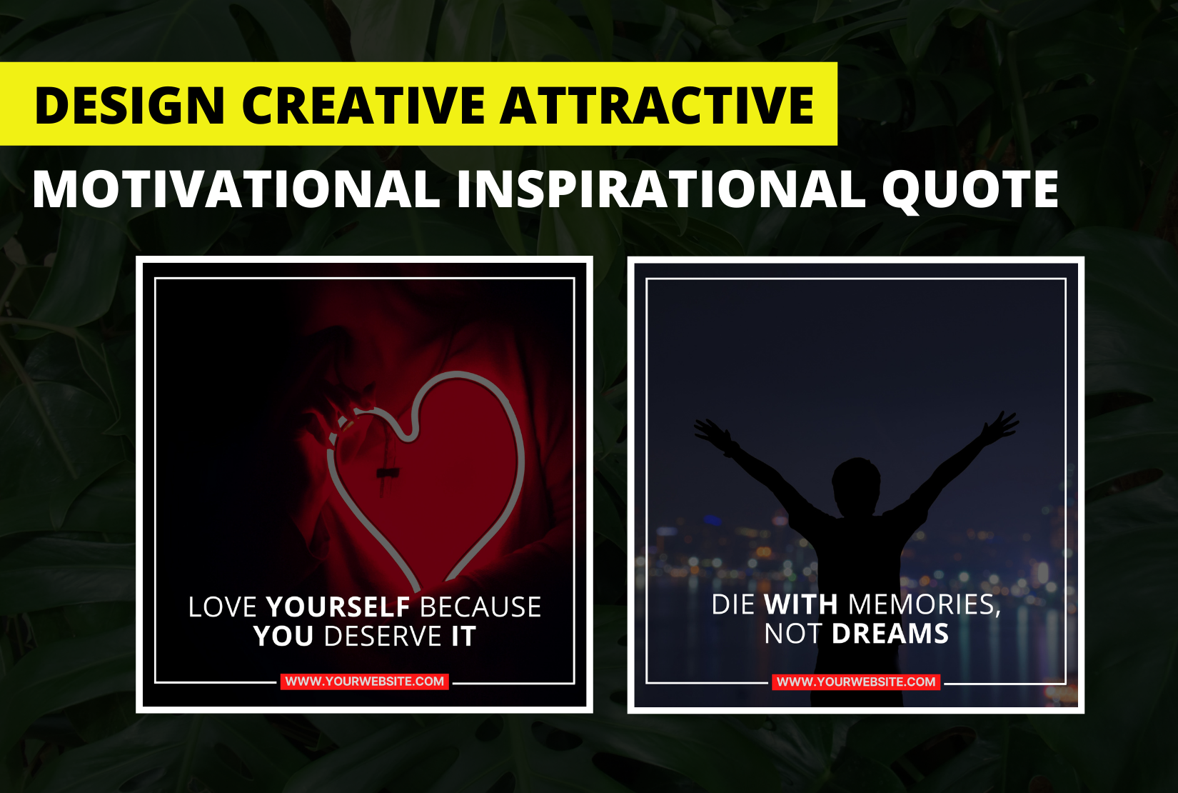 I will Design creative attractive motivational inspirational quotes