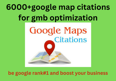 I will create 2000+google map citations, 30 live backlinks,10 driving directions with 50miles cover