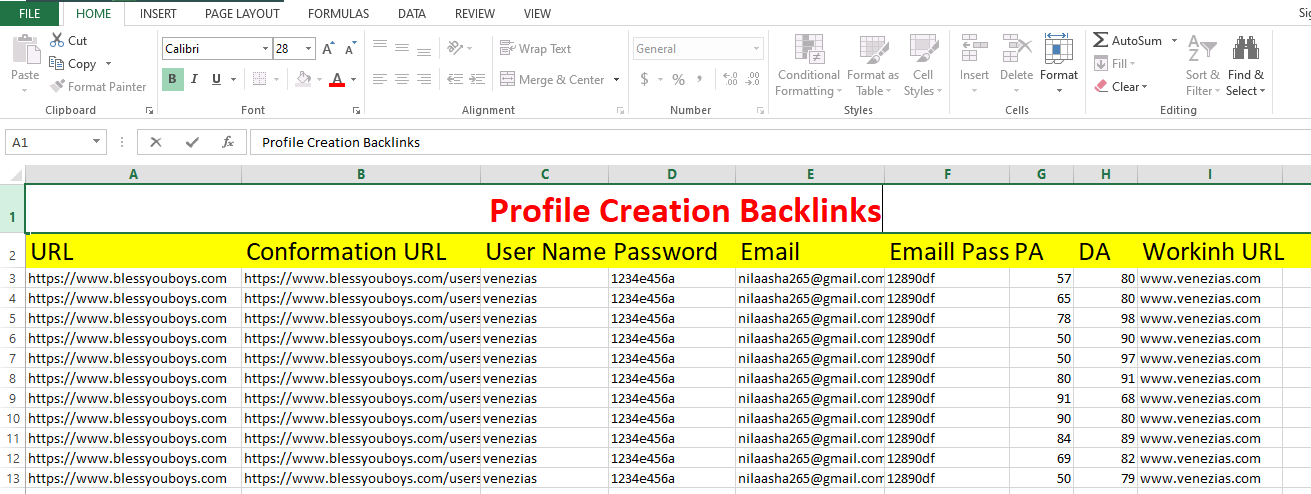 50 High-Quality High DA PA Authority Site social profile backlinks 