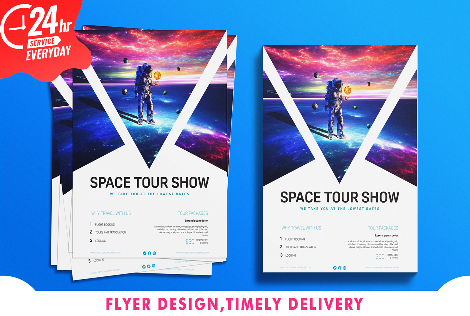 I will design clean,attractive flyers
