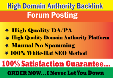 I will create 5 Forum posting seo backlink with high ...